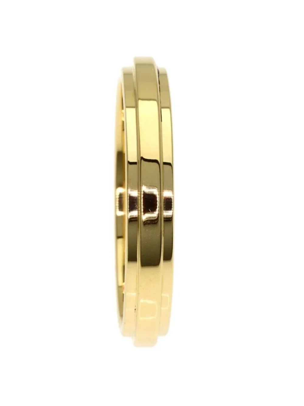 Gucci Straight Rough Ring 18k Yellow Gold